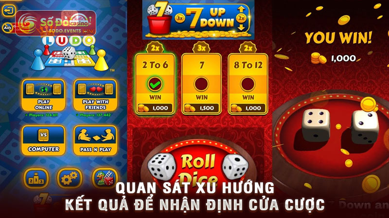 quan sát xu hướng kết quả để nhận định cửa cược